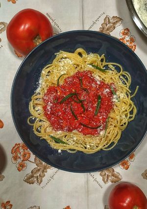 Φωτογραφία της συνταγής Spaghetti με σάλτσα κόκκινης πιπεριάς