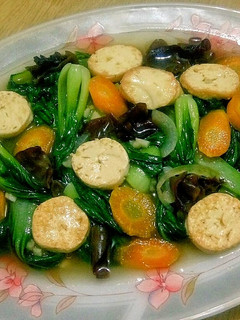 Foto resep Cah Pokcoy Jamur Tofu