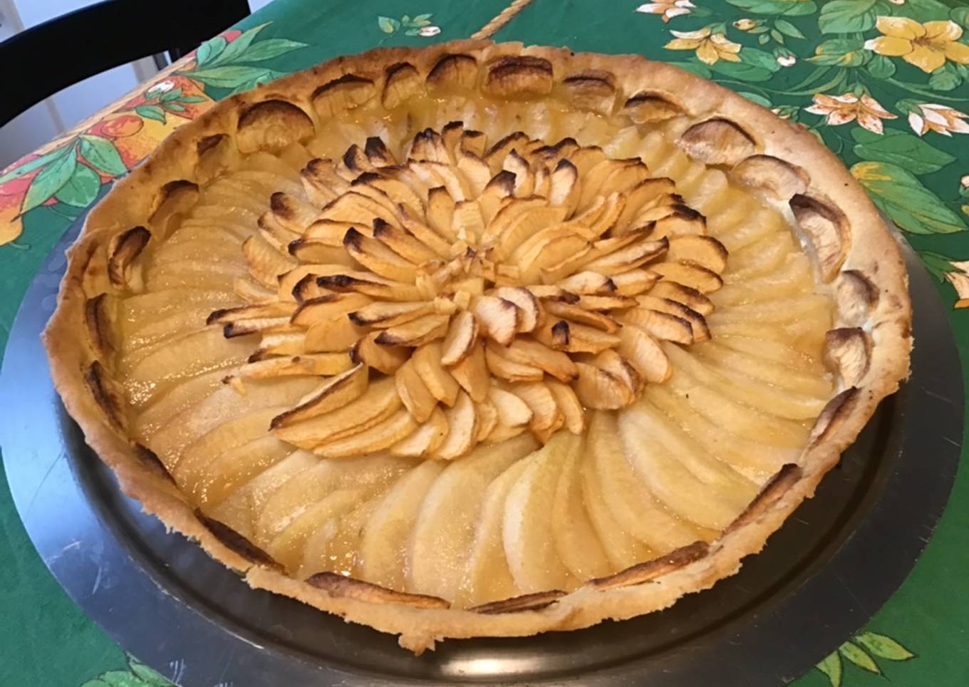 Tarte aux pommes et poires du jardin pâte brisée au lait de coco