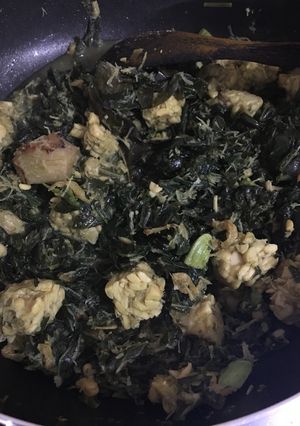 Foto resep Bothok tempe daun singkong (tanpa bungkus daun)