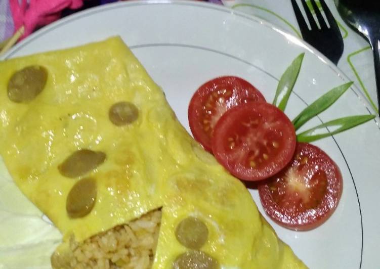 Resep Nasgor selimut omelet Anti Gagal