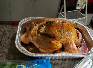 Una foto de Pavo al Horno y relleno de yuca