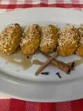 Tortitas de plátano macho con avena y horneadas