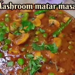 Mashroom matar ki sabji A picture of Mashroom matar ki sabji.