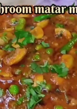 A picture of Mashroom matar ki sabji.
