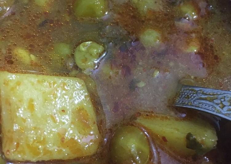 Steps to Make Any-night-of-the-week Aloo matar ki sabji