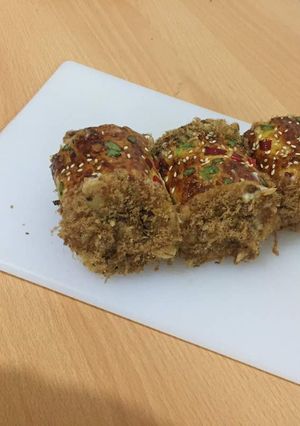 Foto resep Beef floss bun with overnight metode