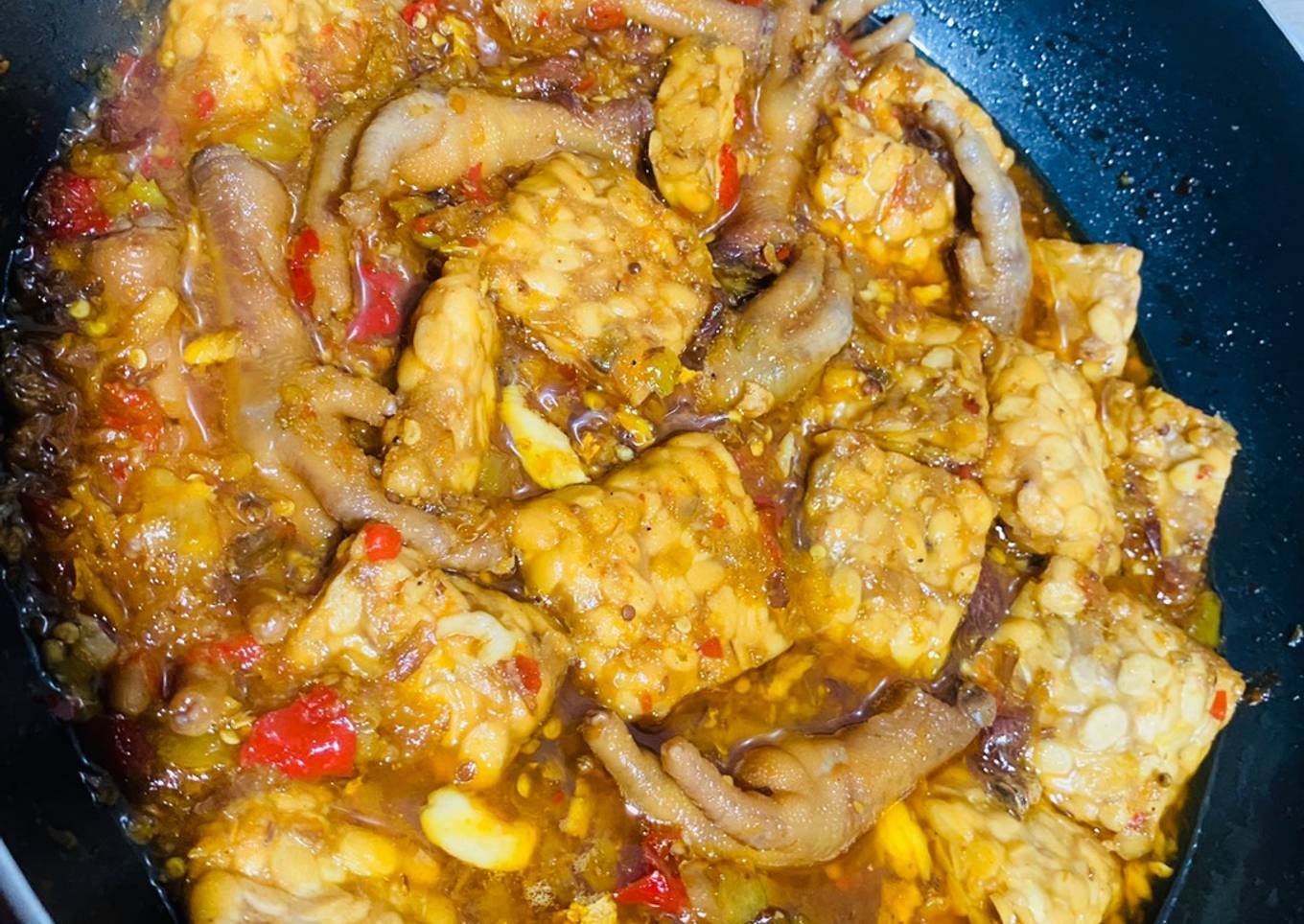Ceker tempe kecap