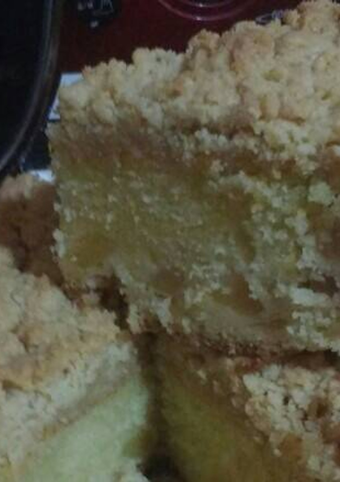 Una foto de Torta de manzanas y crumble