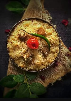খুদের চালের আখনি বিরিয়ানি রেসিপির প্রধান ছবি