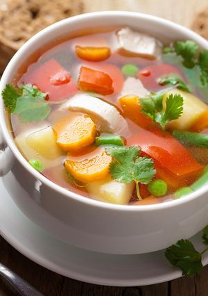 A picture of Vegetable soup.