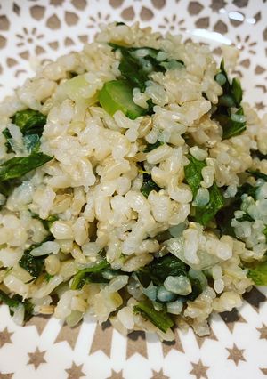 A picture of Baby Bok Choy One Pot Rice.