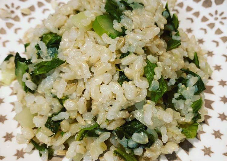 Simple Way to Prepare Super Quick Homemade Baby Bok Choy One Pot Rice