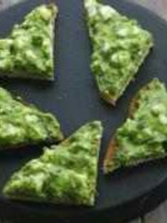 A picture of Palak paneer toast.