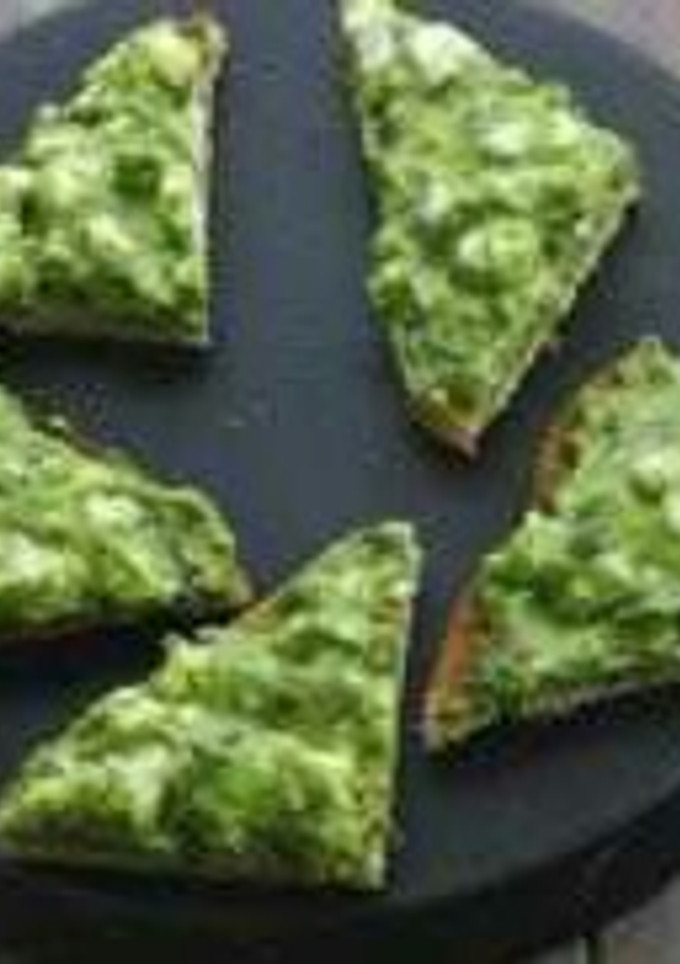 A picture of Palak paneer toast.