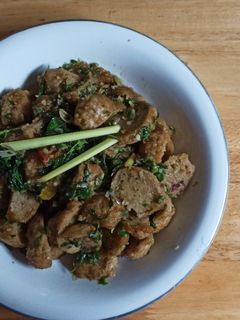 Foto resep Bakso goreng sambal hijau segar