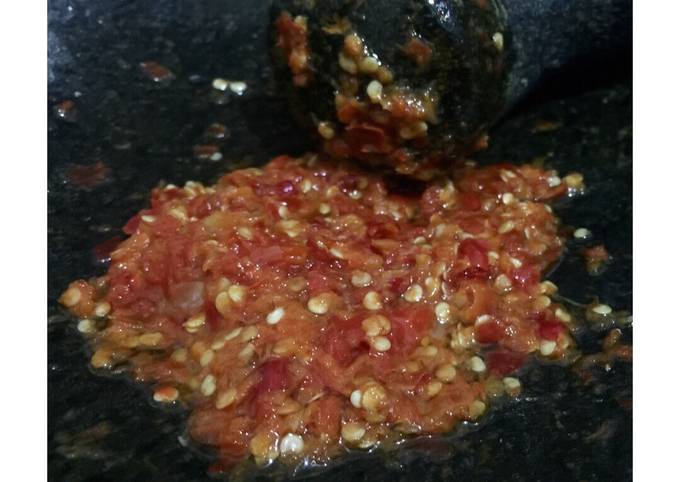 Sambal ayam geprek lupa diet