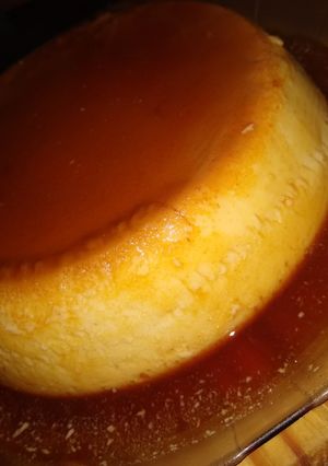 Una foto de Flan de leche condensada