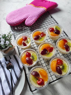 Foto resep Puding Susu Toping Buah