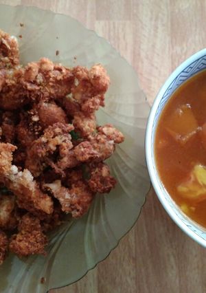Foto resep Kulit crispy saus tomat pueedass reek..