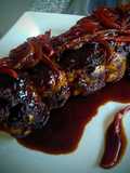 Lomito de Cerdo envuelto con reducción de vino tinto al pimentón!