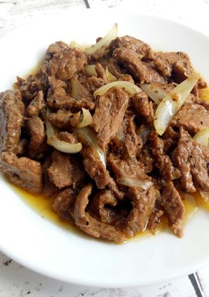 Foto resep Tumis Sapi Saus Bawang #PejuangGoldenApron2