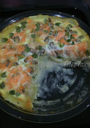 Foto resep Salmon Potato Gratin, menu anak / MPASI