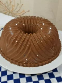 Foto resep Puding coklat tanpa telur (less sugar)