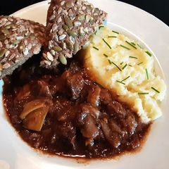 Sig's braised ox cheek A picture of Sig's braised ox cheek.