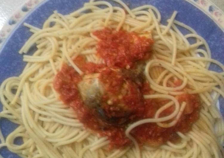 How to Prepare Speedy Spagetti with sauce and stew