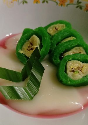 Foto resep Es Pisang Ijo (Banana Green Ice) ALIAS e.s b.u.t.a i.j.o
