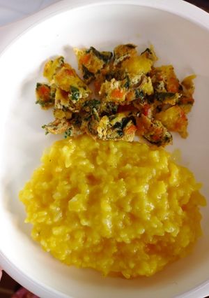 Foto resep MPASI 8m+ Nasi Kuning Lembek dan Telur Dadar