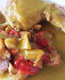 Pollastre al Forn amb la se va salsa i patato Mallorquí
