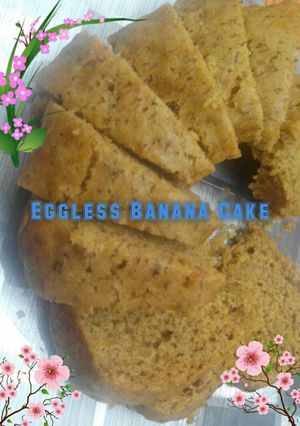 Foto resep Eggless banana cake/Cake Pisang Kukus yang mudah tanpa Telur