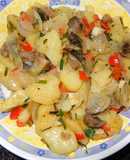 Papas guisadas con champiñones