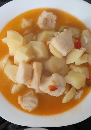 Una foto de Bacalao con patatas