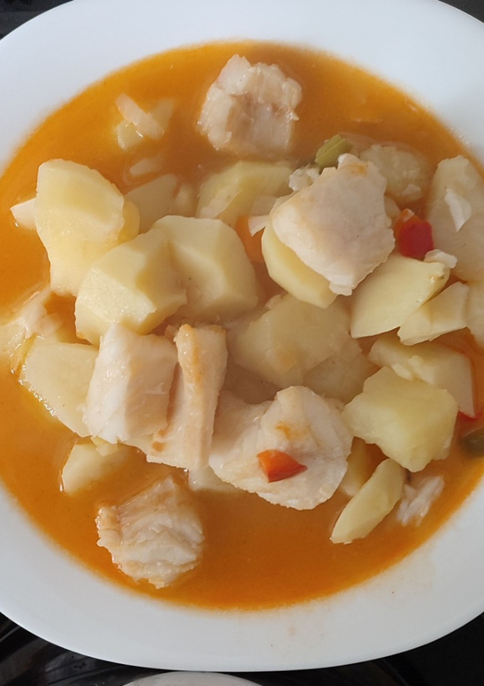 Una foto de Bacalao con patatas