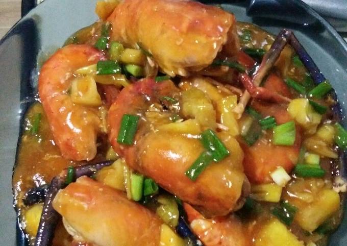 Cara Gampang Menyajikan Udang saos asam manis yang Lezat