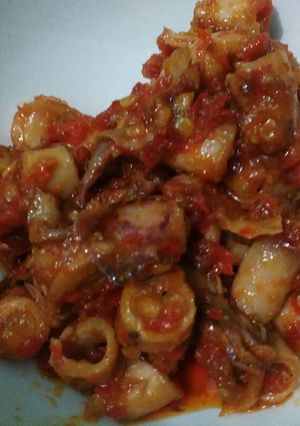 Foto resep Balado cumi asin praktis