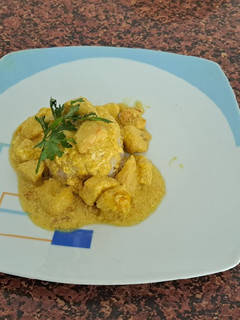 Una foto de Pollo al curry