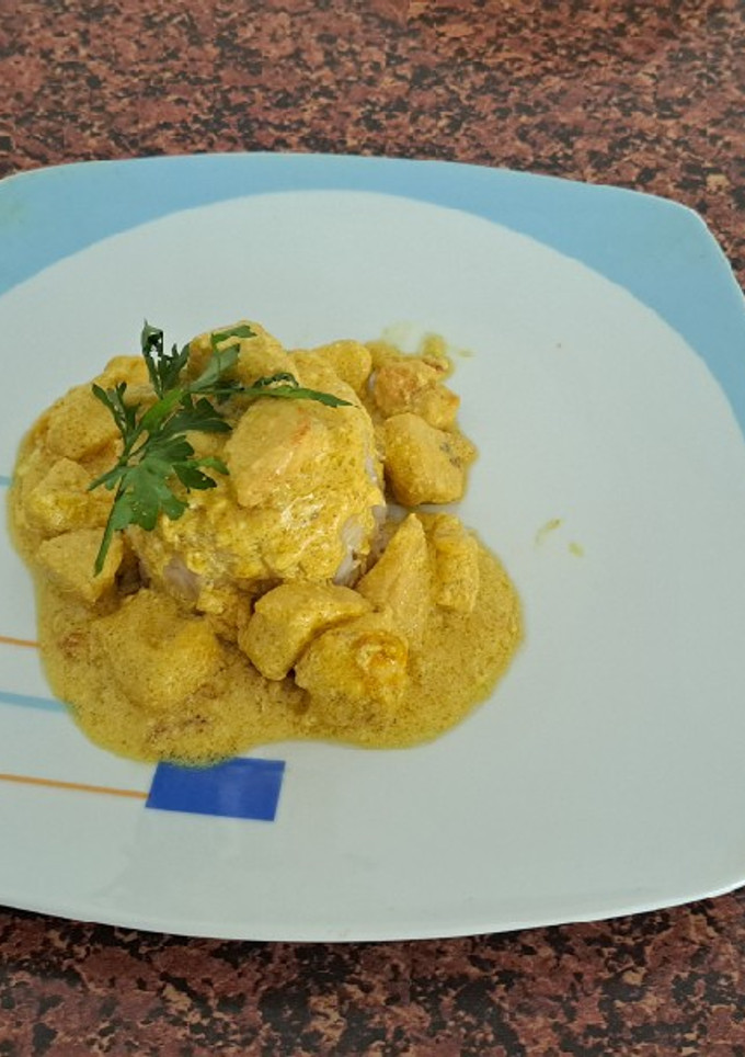 Una foto de Pollo al curry