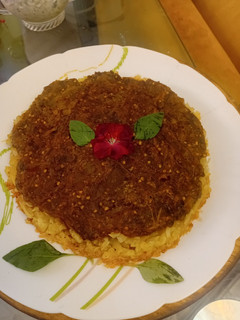 عکسی از دستور بادمجان سیب زمینی
