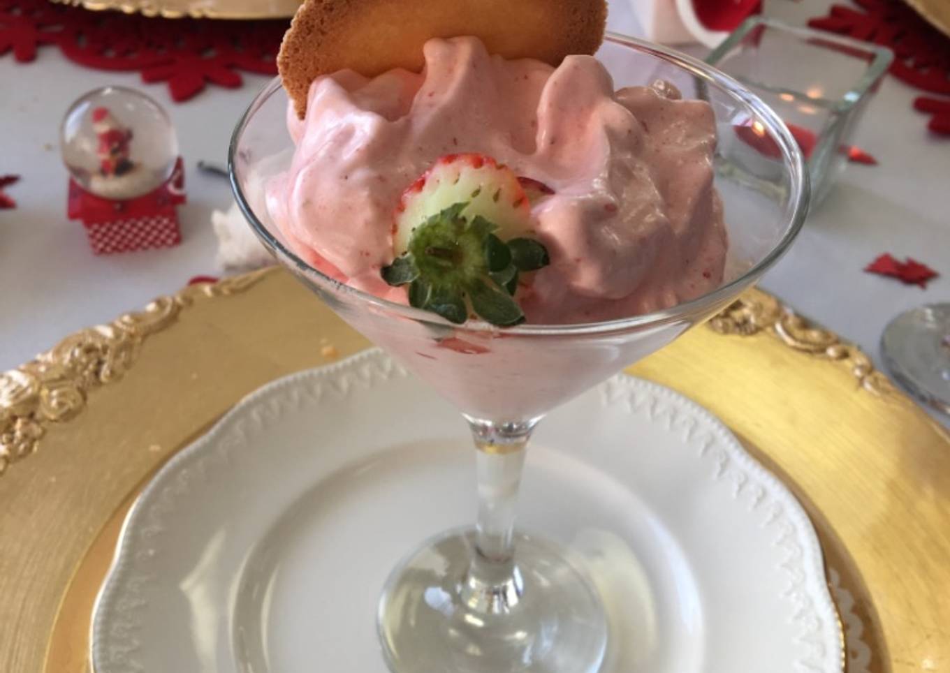 Helado 🍦natural  de fresa con Thermomix 😜