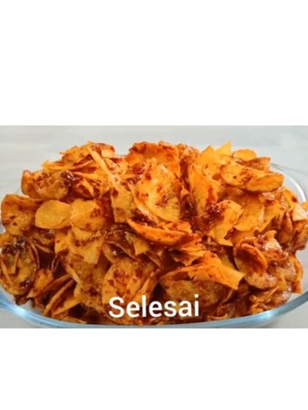 Langkah Gampang Membikin Resep Kripik singkong pedas bumbu balado yang Lezat Sekali Anti Ribet, Mantap