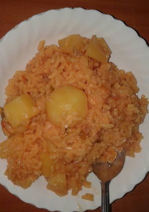 A picture of Beetroot rice.
