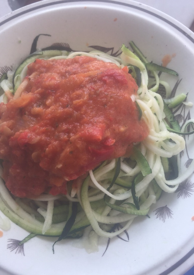 Una foto de Spaghetti de calabacín