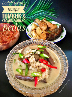 Foto resep Lodeh Terong Tempe Tumbuk & Kacang Panjang Pedas