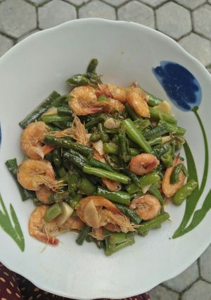 Foto resep Tumis Buncis Kacang Panjang Udang