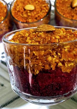 A picture of 2 in 1 Halwa.