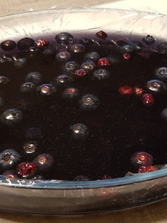 Una foto de Tarta de gelatina de arándanos